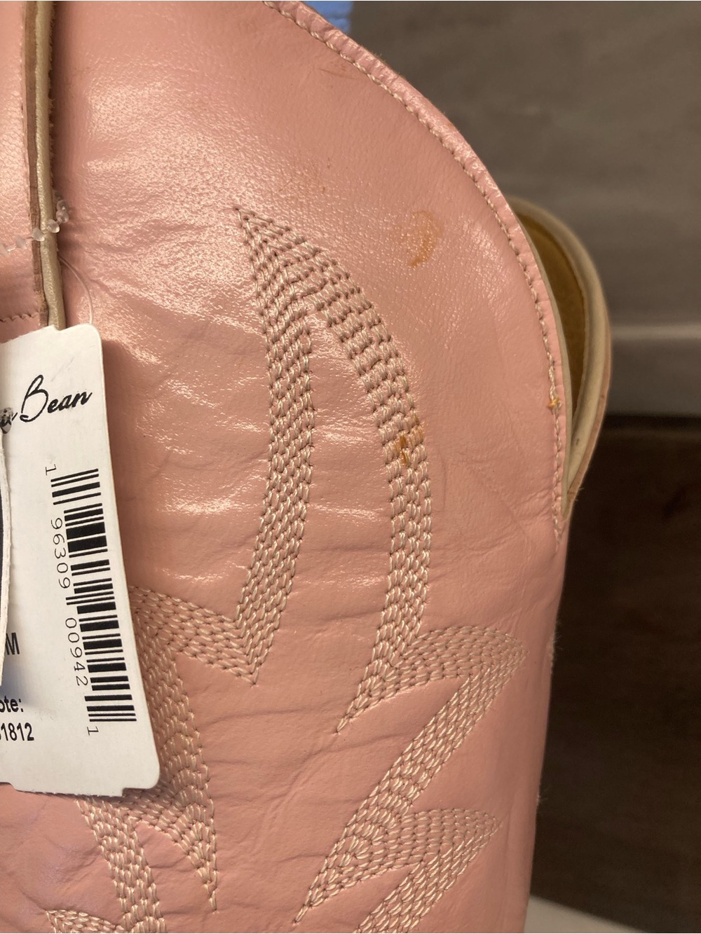 NWT MACIE BEAN Show Pony Cowboy Boots in Pink Women’s size 8 1/2 M - Picture 14 of 15